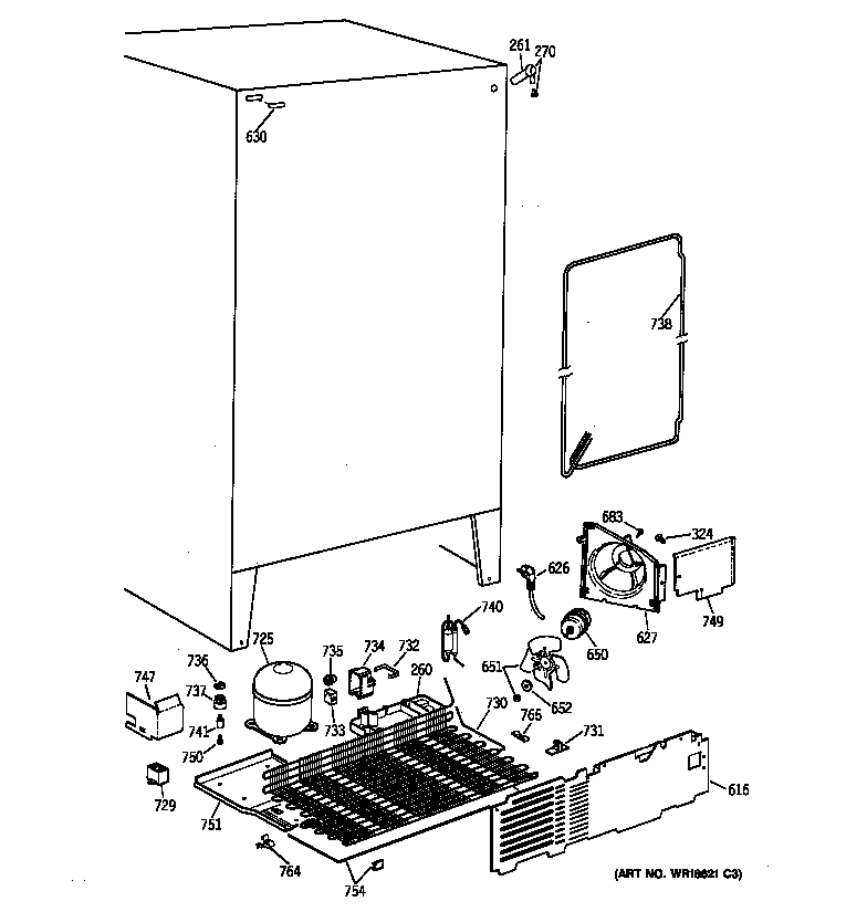 GE MSG20GABCWW unit parts diagram