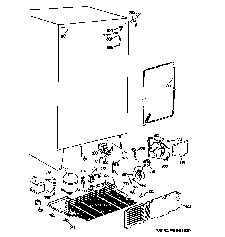 GE MSZ20GWCBWW unit parts diagram