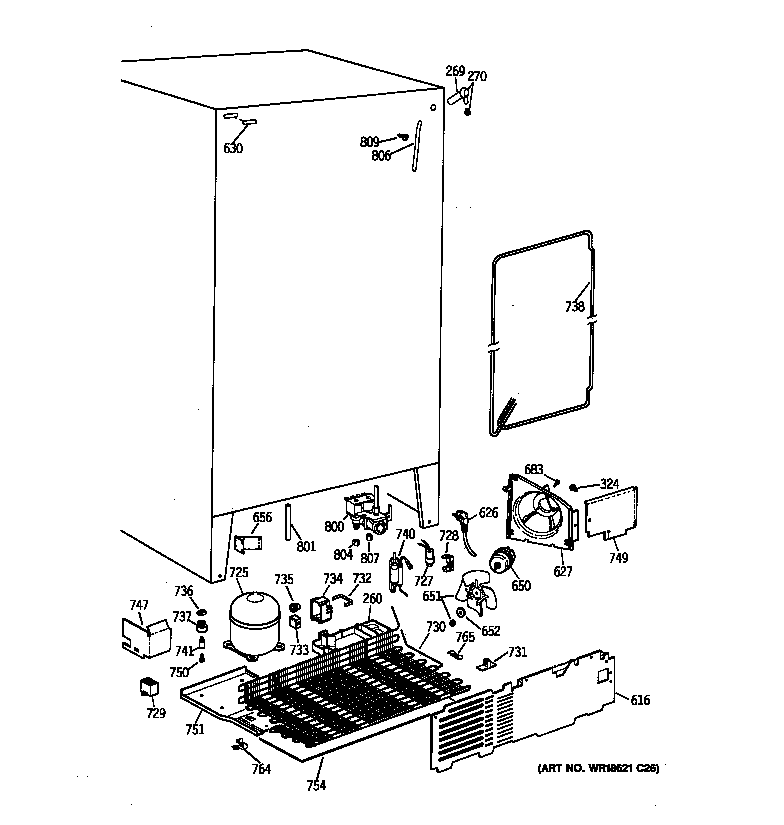 GE MSK22GRBCAA unit parts diagram