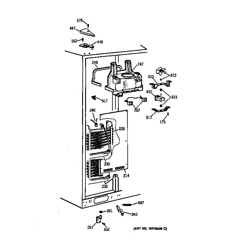 Kenmore 36358477893 freezer section diagram