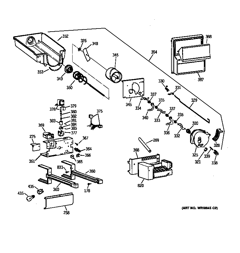 Kenmore 36358477893 ice bucket diagram