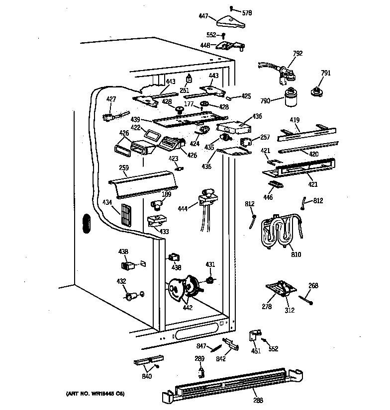 Kenmore 36358897892 fresh food section diagram