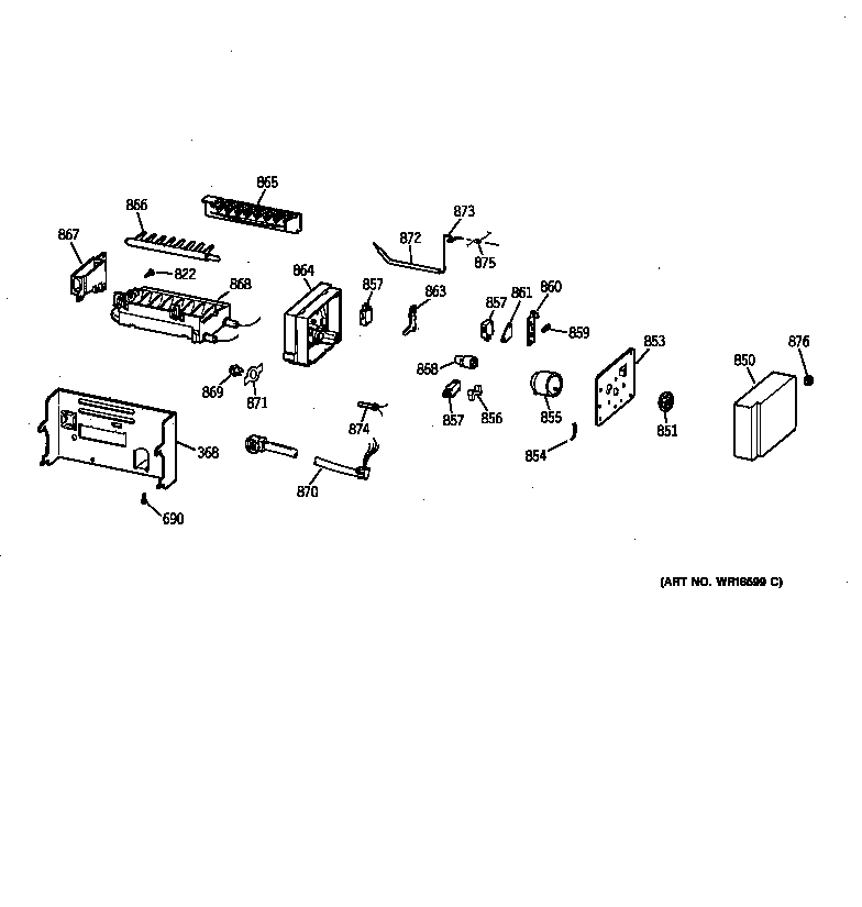 Kenmore 36358897892 icemaker wr30x0328 diagram