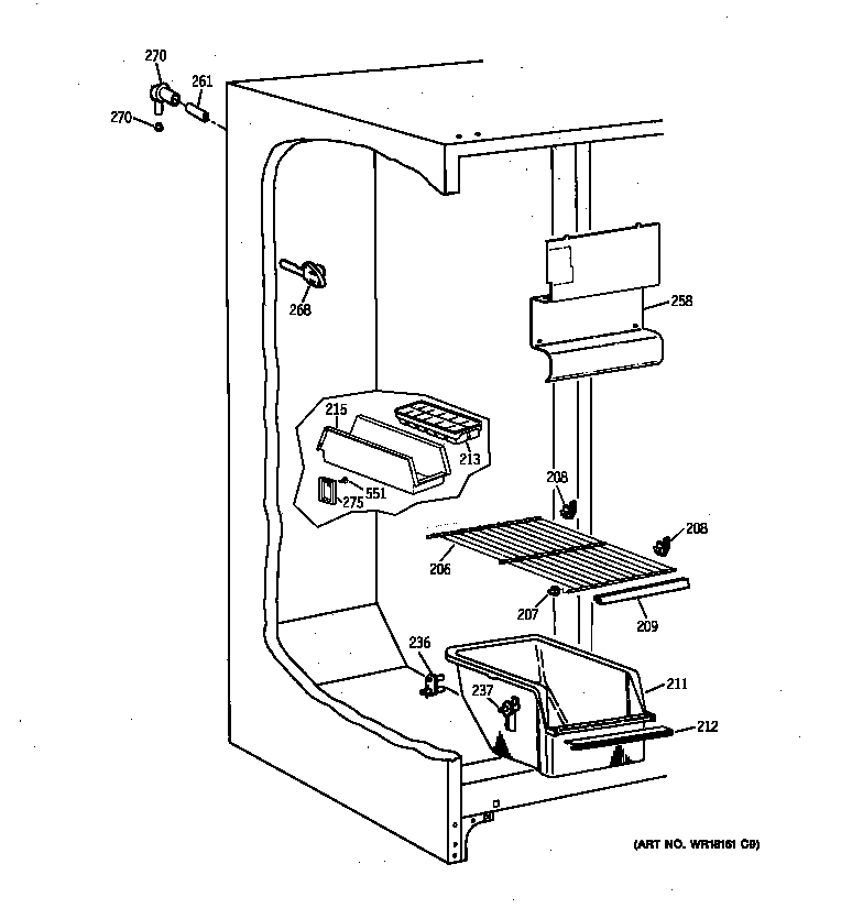 Kenmore 36348257893 freezer section diagram