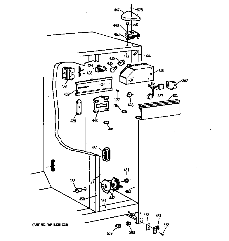 Kenmore 36348257893 fresh food section diagram