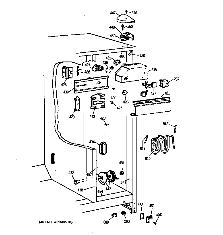 Kenmore 36358257893 fresh food section diagram