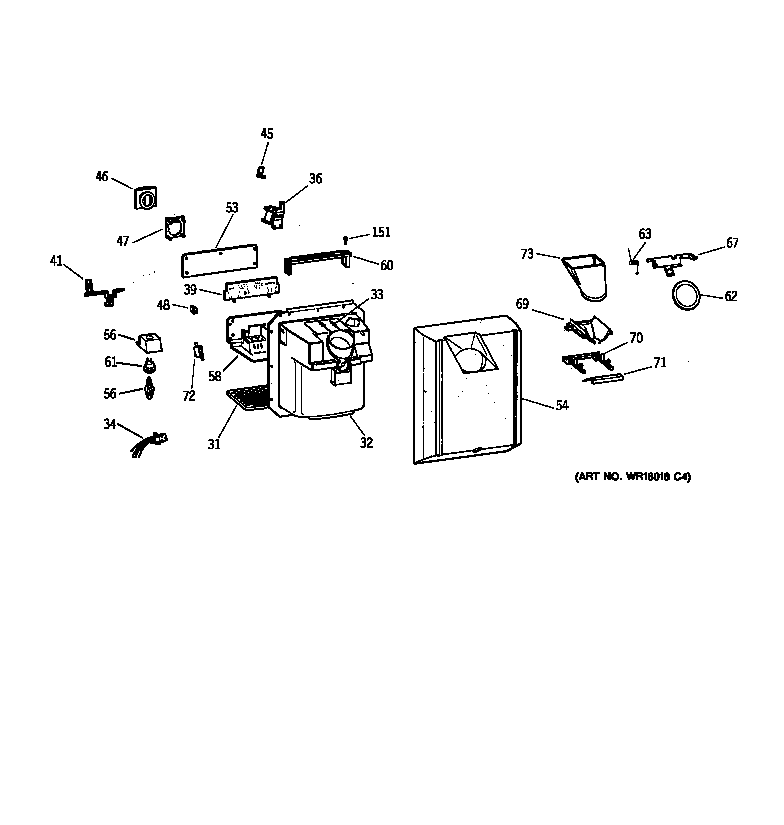 Kenmore 36359572991 dispenser diagram