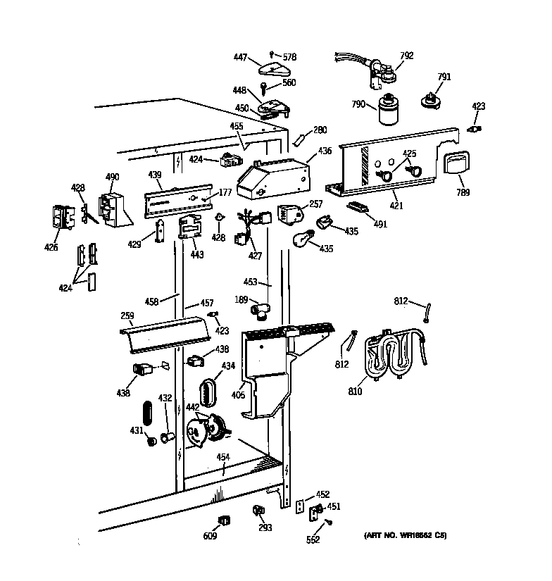 Kenmore 36359572991 fresh food section diagram
