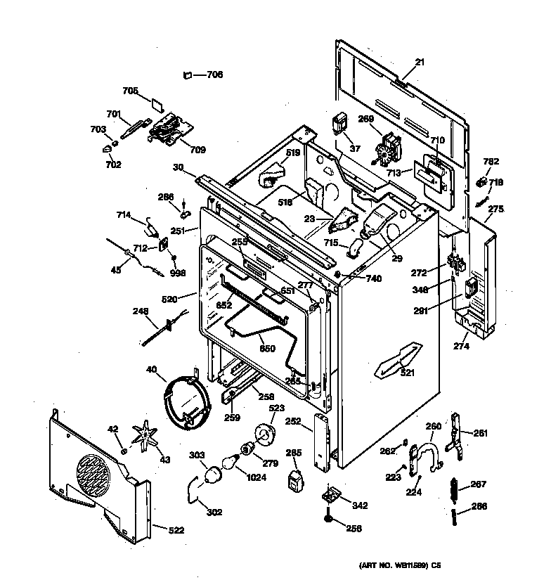 GE JBP90GW2 body parts diagram