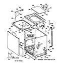 GE WPSQ4160T5AA cabinet, cover & front panel diagram