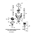 GE WPSQ4160T5AA suspension, pump & drive components diagram