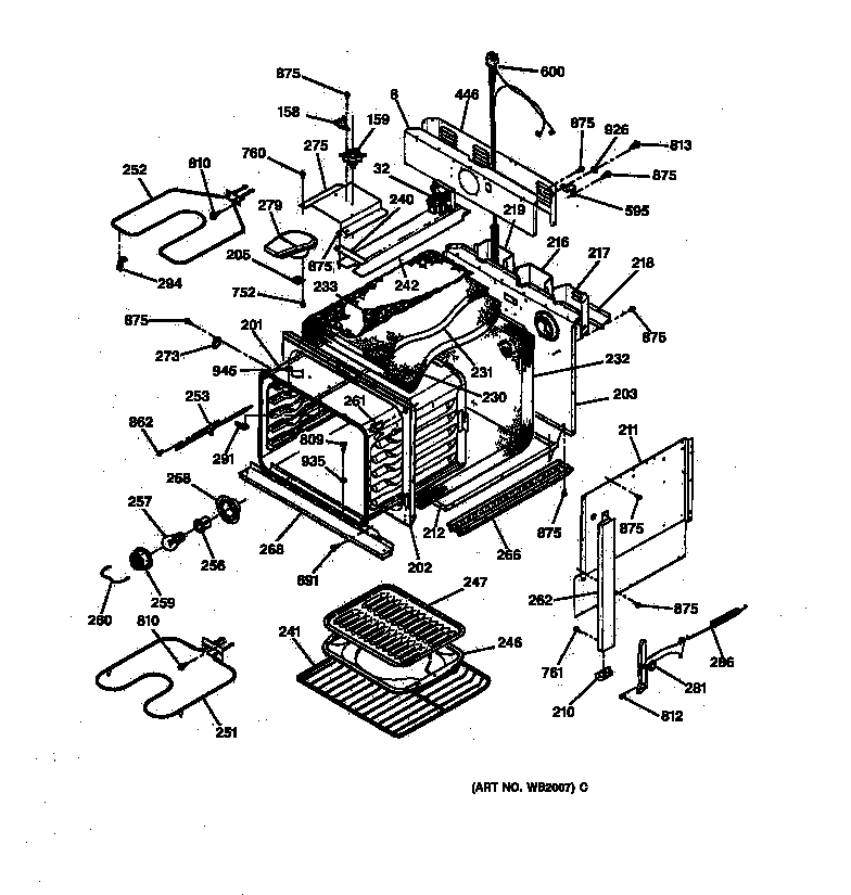 GE JMP28BW1WH body parts diagram