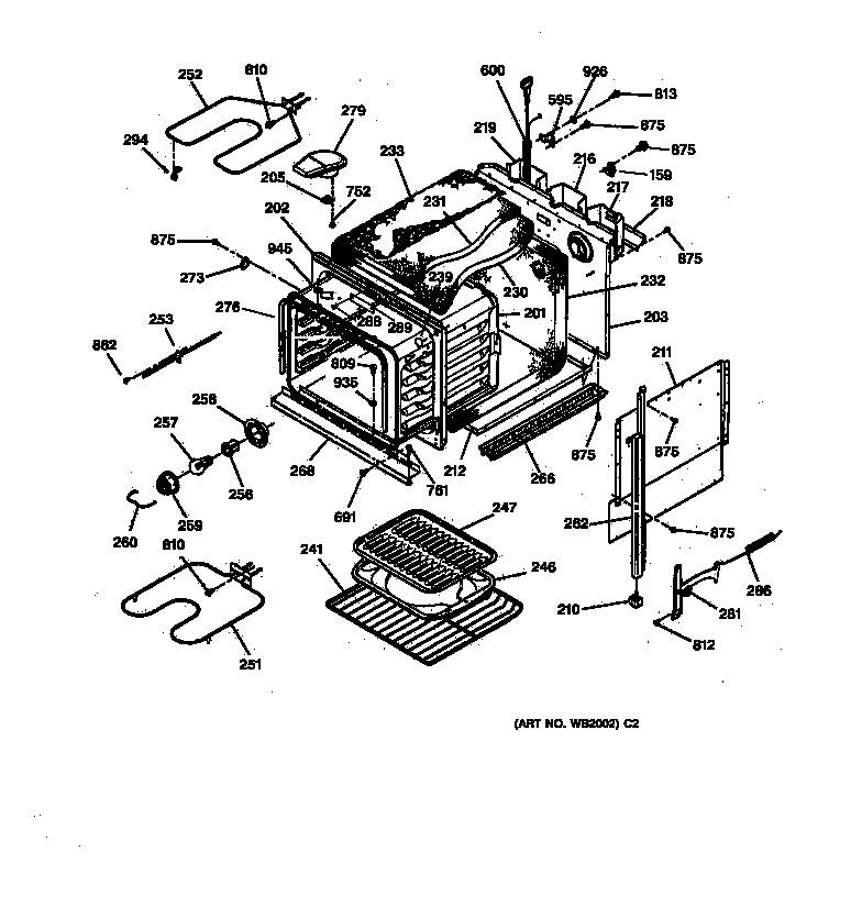 GE JKS05BW1BB body parts diagram
