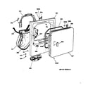 GE DWXR473GTZWW front panel & door diagram