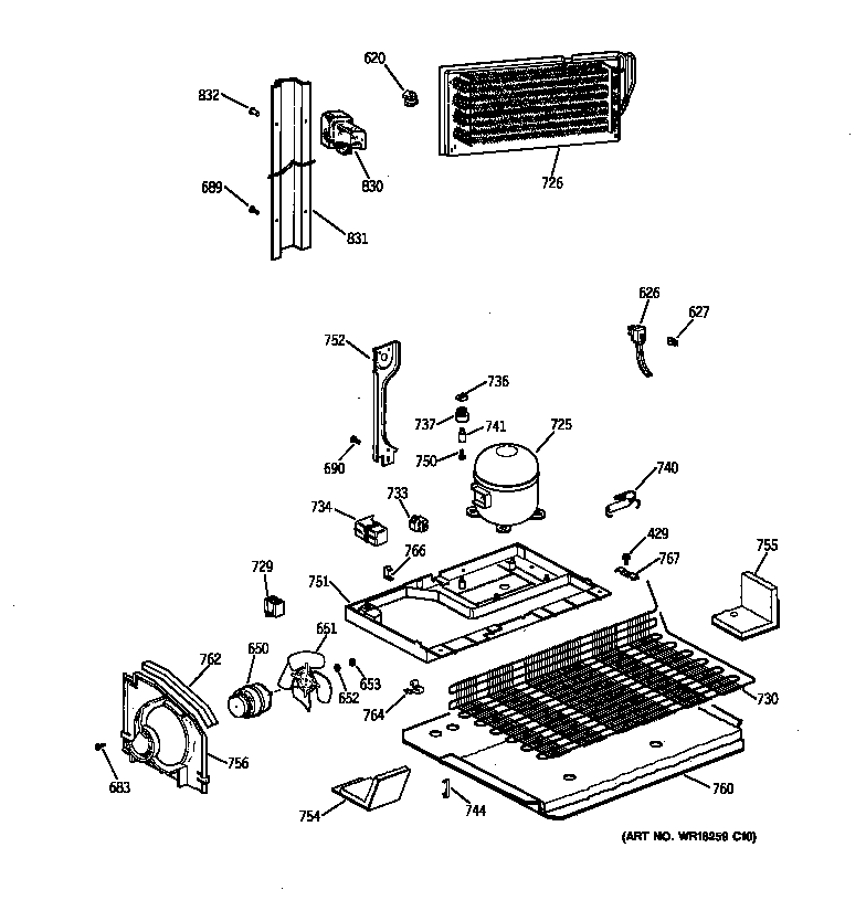 GE TBK21JAXHRWW unit parts diagram