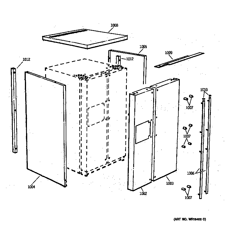GE ZFSB27DYASS stainless steel panel parts diagram