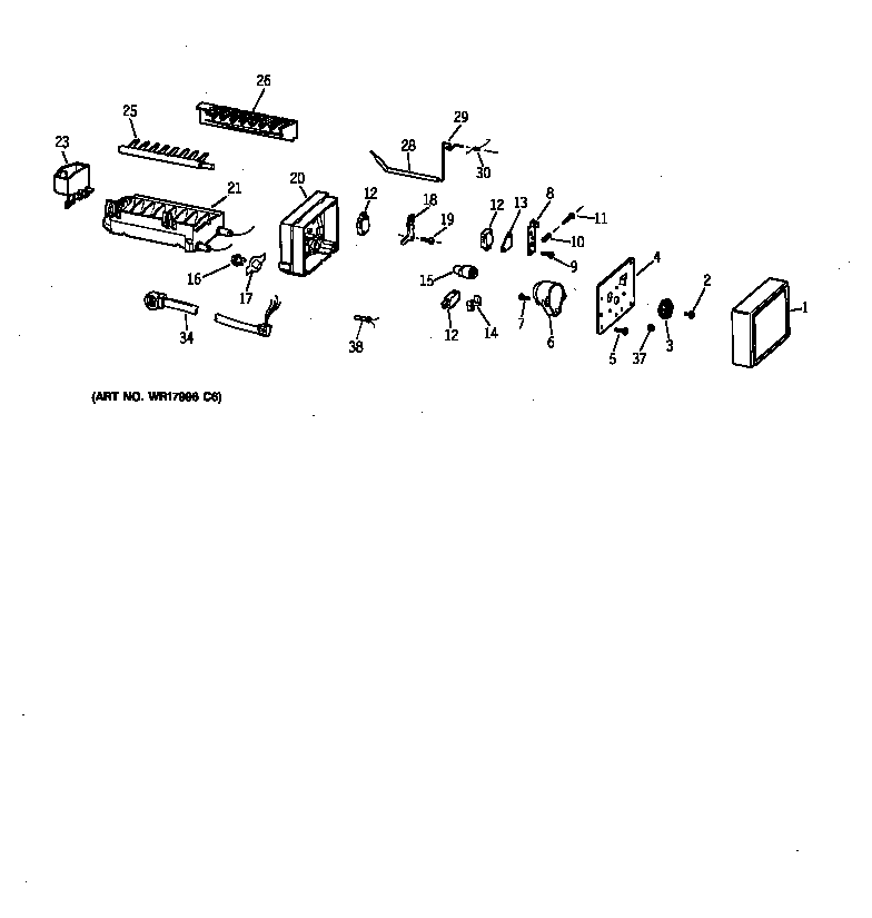 GE ZFSB27DYASS icemaker wr30x0318 diagram