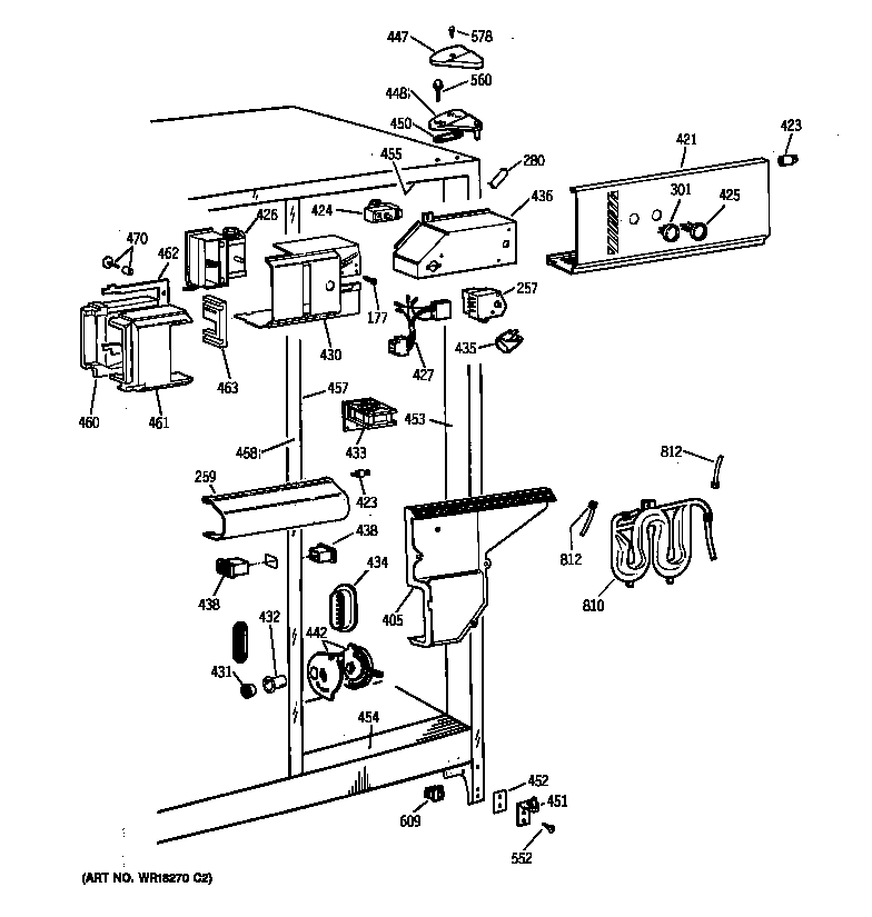 GE TFK27PFZBBB fresh food section diagram