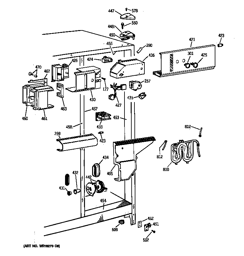 GE TFK22PRZAAA fresh food section diagram