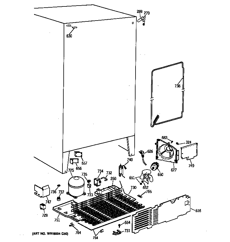 GE TFT20JAXFAA unit parts diagram