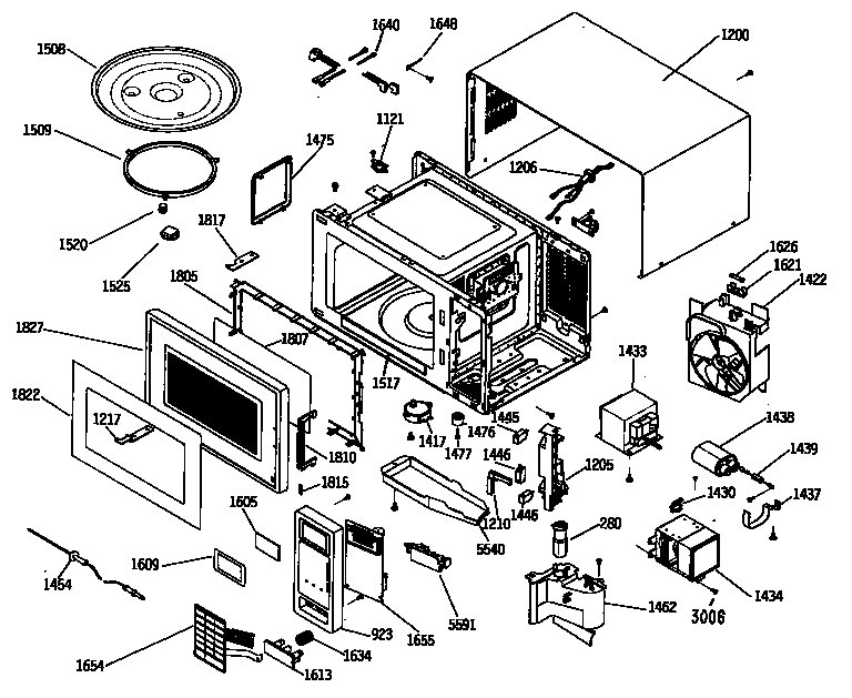 GE JES1031TW01 microwave diagram
