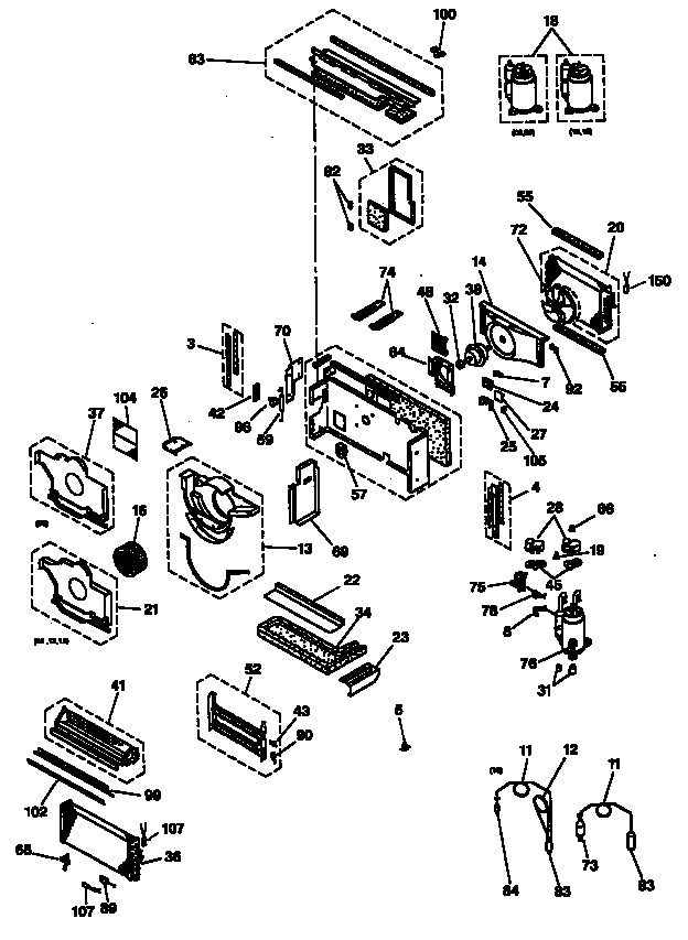 GE AZ31H12D5CV1 chassis diagram