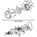 GE DDE7100SBLWW blower & drive assembly diagram