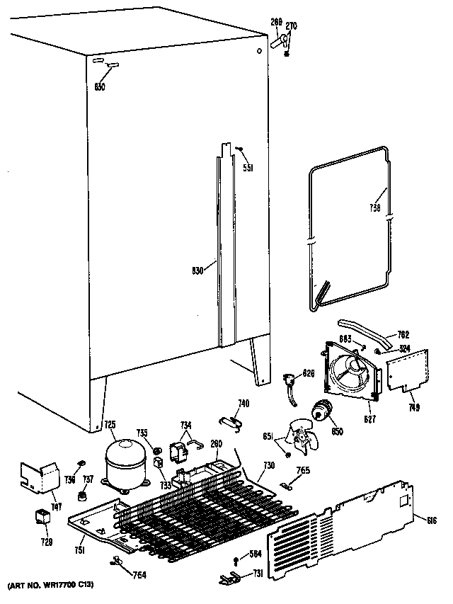 GE TFC20JASBWH unit diagram