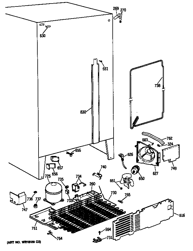 GE TFG22ZASCWH unit diagram