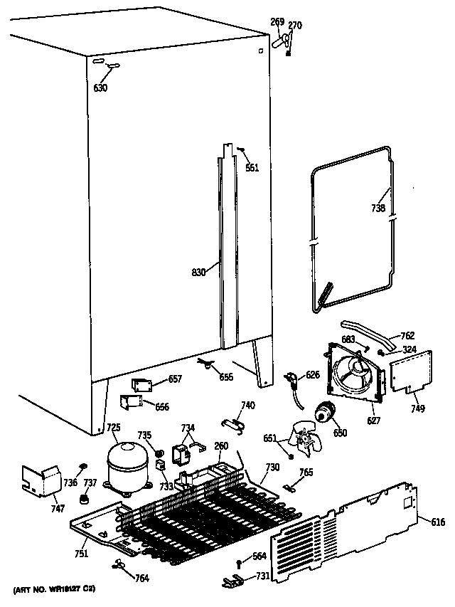 GE TFG24ZASCWH unit diagram