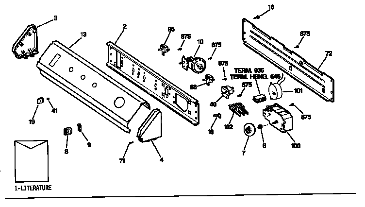 GE WWA8850SALWH control panel diagram