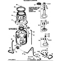 GE WWA8990SALAA tub, basket & agitator diagram