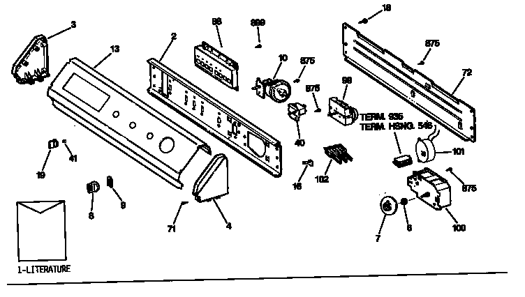 GE WWA9895SALAA control panel diagram