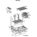 GE TBH21DASRRWH shelf parts diagram