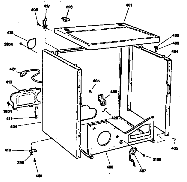GE DDG8585SAMAA cabinet diagram