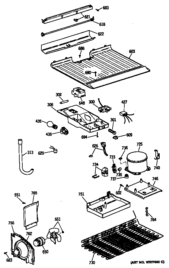 GE TBX14GASDRAD unit diagram