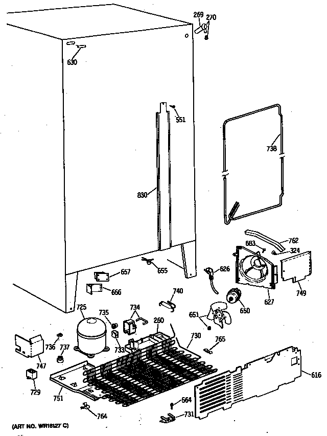 GE TFG20JASMWH unit diagram