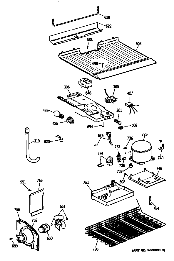 GE TBX16SYTDRAD unit diagram