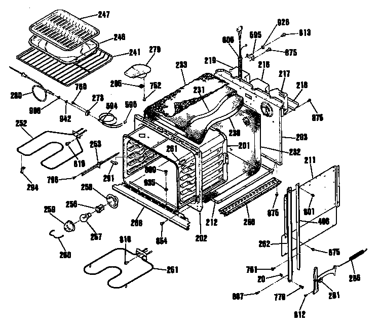 GE ZEK735WP4WG oven diagram