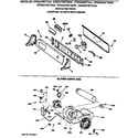 GE DPSQ475ET0WW backsplash, blower & drive assembly diagram