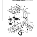 GE JCP360BV1BB cooktop diagram