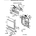 GE GSD730X-68WW escutcheon & door assembly diagram