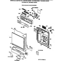 GE GSD750X-68 escutcheon & door assembly diagram