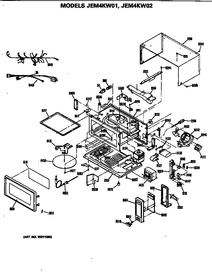 GE JEM4KW01 microwave diagram