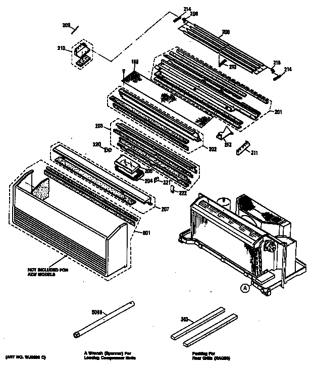 GE AZR209DBV4 grille diagram