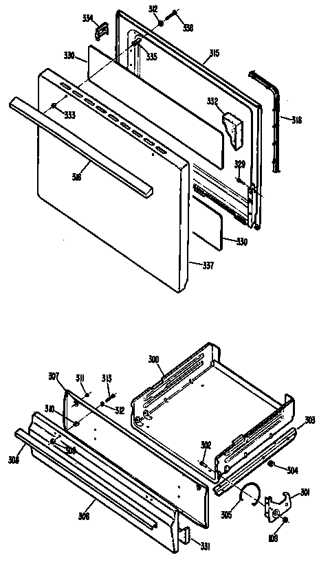 GE JGBS04PR1 door diagram