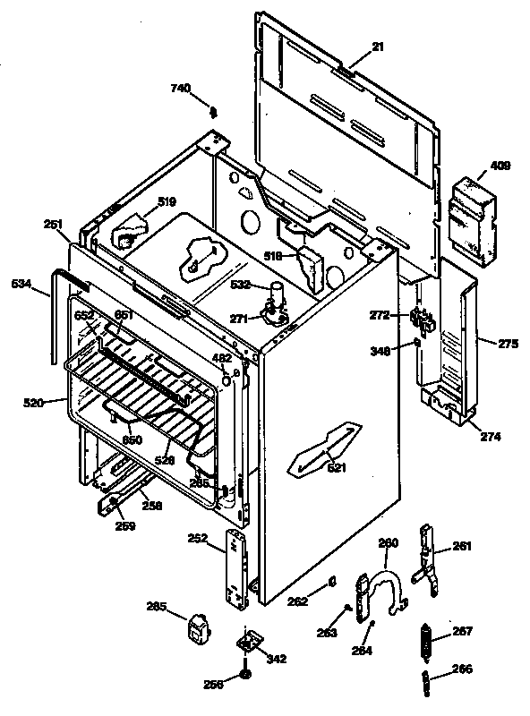 GE JBS034S1 cabinet diagram
