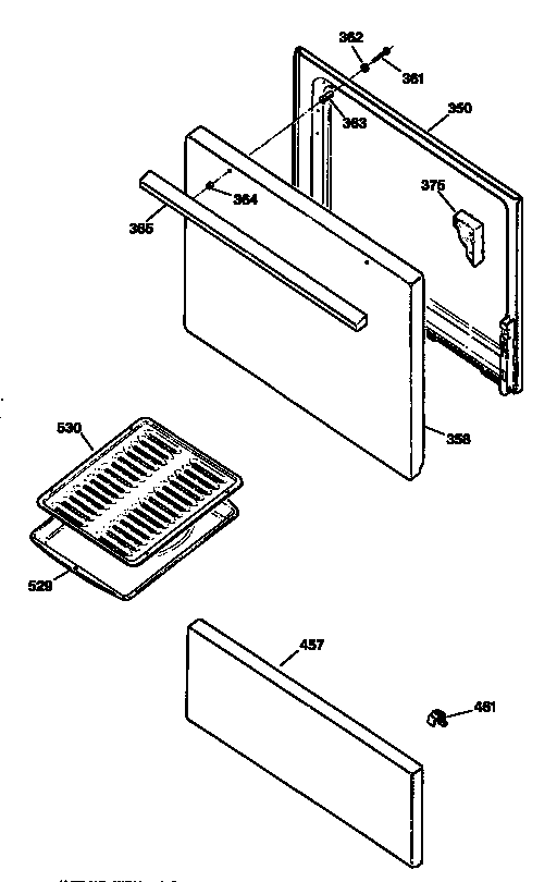 GE JBS034S1 door diagram