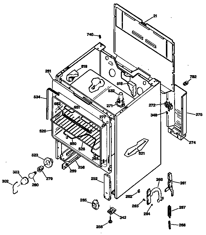 GE JBC17GS2 cabinet diagram