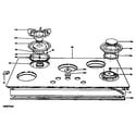 GE ZGU651ES1 cooktop diagram